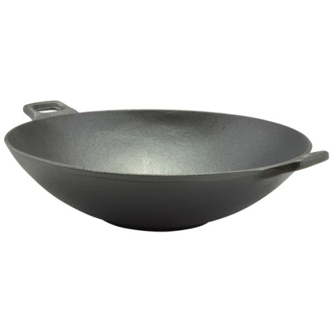 Wok tradițional chinezesc din fontă, 31,8 cm